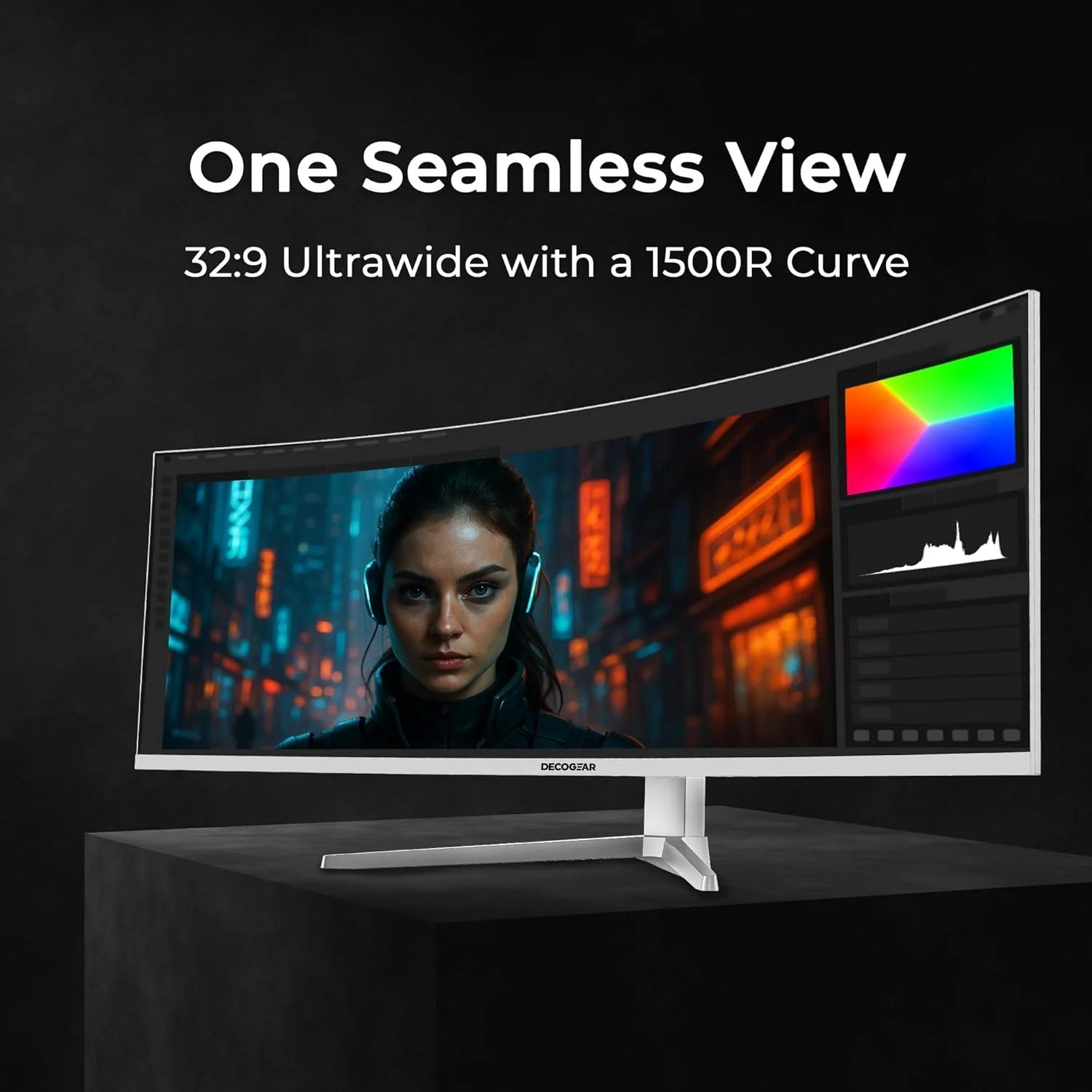49" White Curved 5K DQHD Ultrawide Gaming Monitor