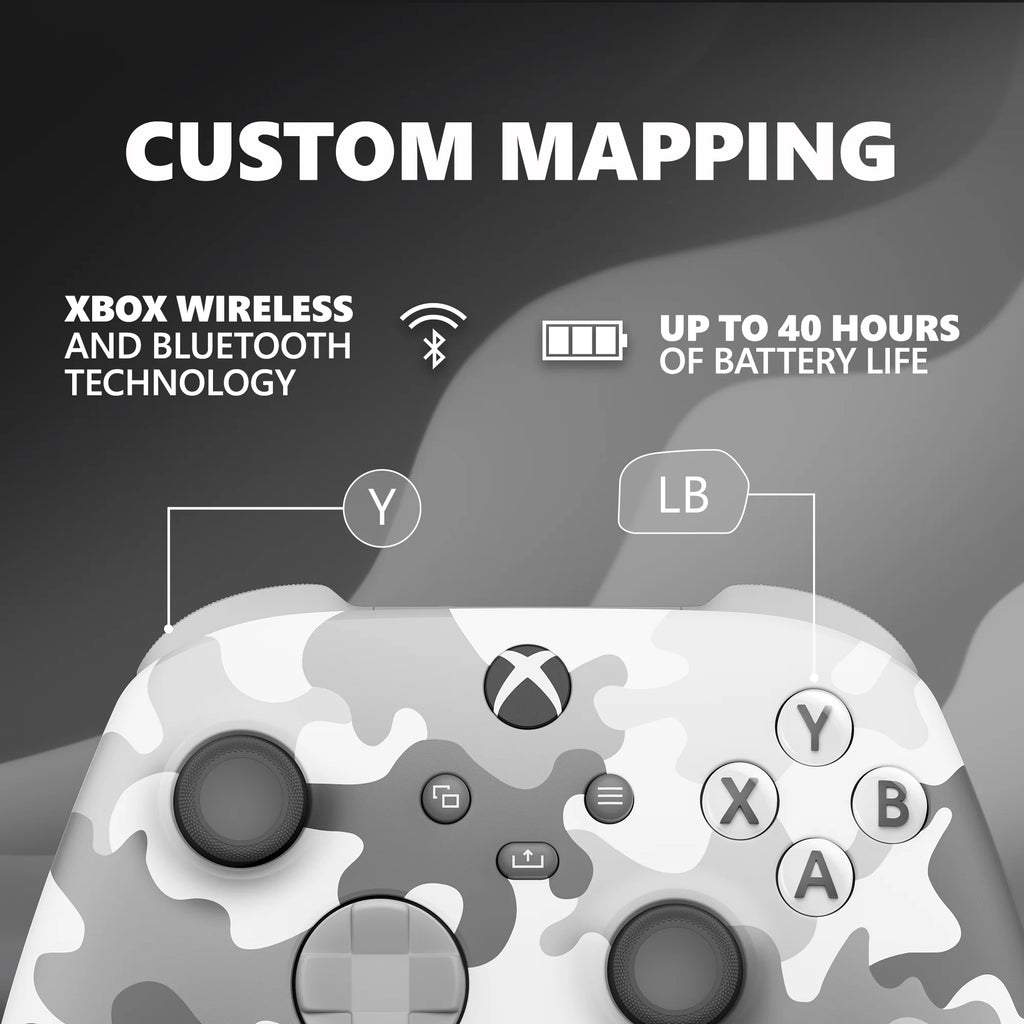 Microsoft  Wireless Controller - Arctic Camo – for  Series X|S,  One, Pcs, and Cloud-Enabled Devices