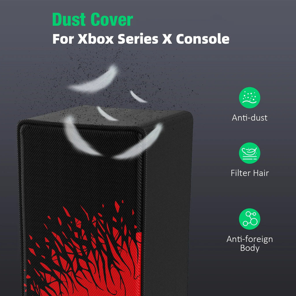 Custom Spider Console Dust Cover Case for Xbox Series X Dust Protector Water Proof for Xbox Thick Fabric Easy Access Cable Port