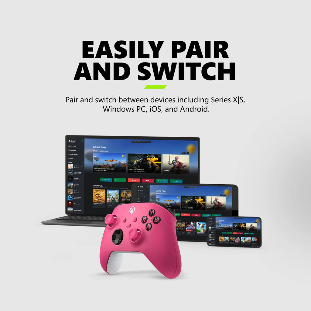 Microsoft  Wireless Controller - Deep Pink – for  Series X|S,  One, Pcs, and Cloud-Enabled Devices