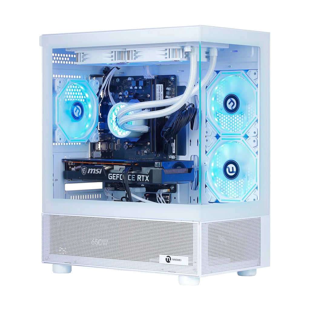 Lumishore Gaming PC AMD Ryzen 7 5700X NVIDIA RTX 5060 Ti 32GB RAM 1TB SSD Wifi PC Gaming White