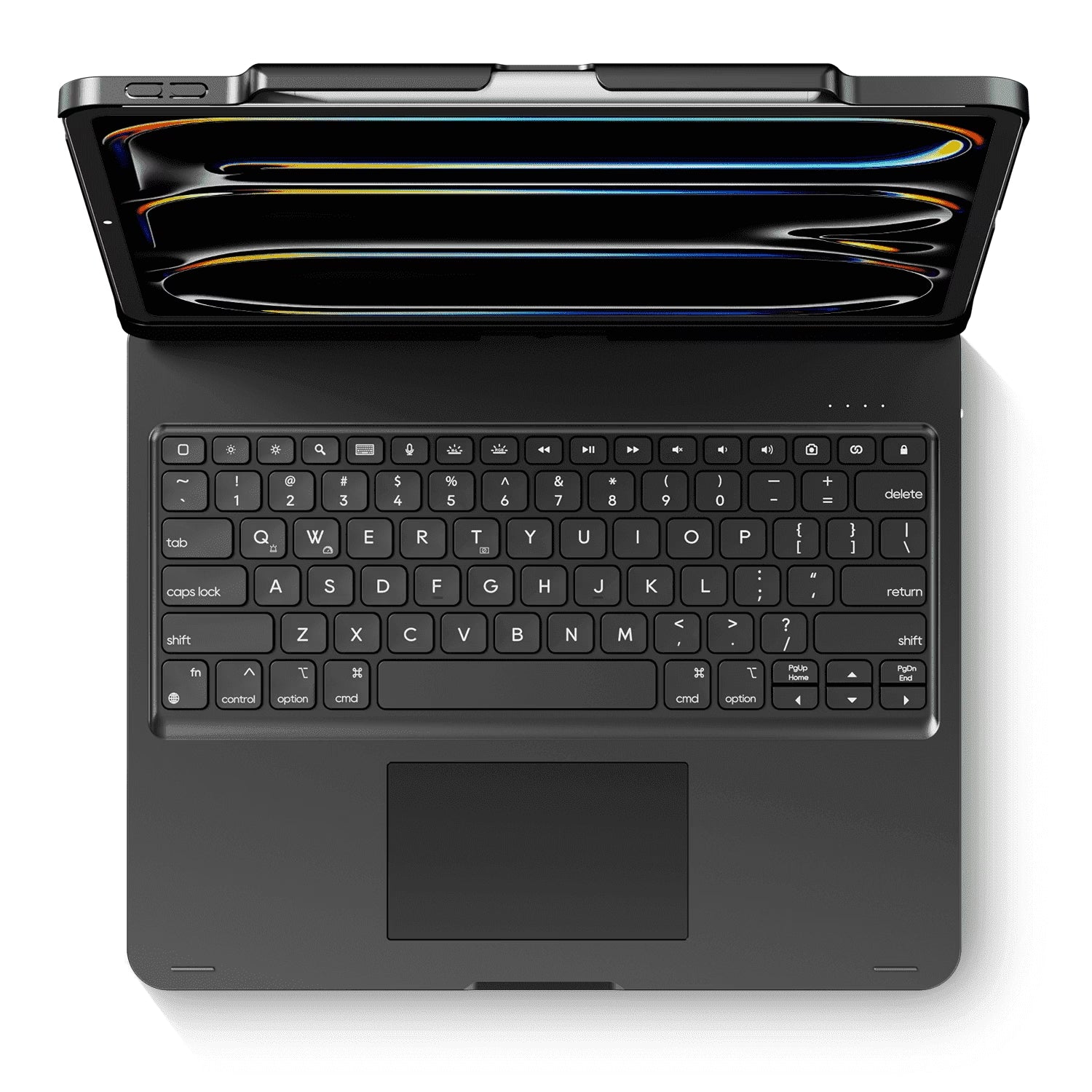 Swivel Keyboard Case for Apple Ipad Pro 13 Inch M4 M5 2024 2025; Wireless 360 Rotatable Cover, Pencil Holder, Multi-Touch Trackpad, Backlit A2925 A2926 A3007 A3360 A3361 A336, Black