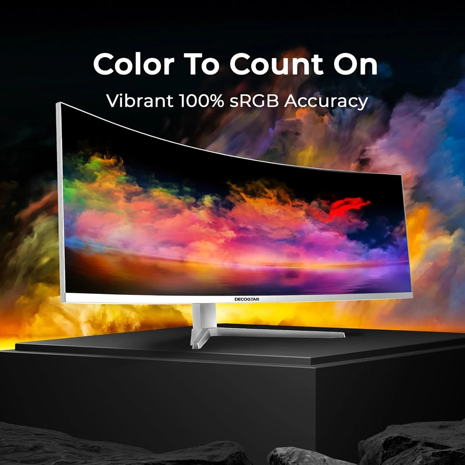49" White Curved 5K DQHD Ultrawide Gaming Monitor
