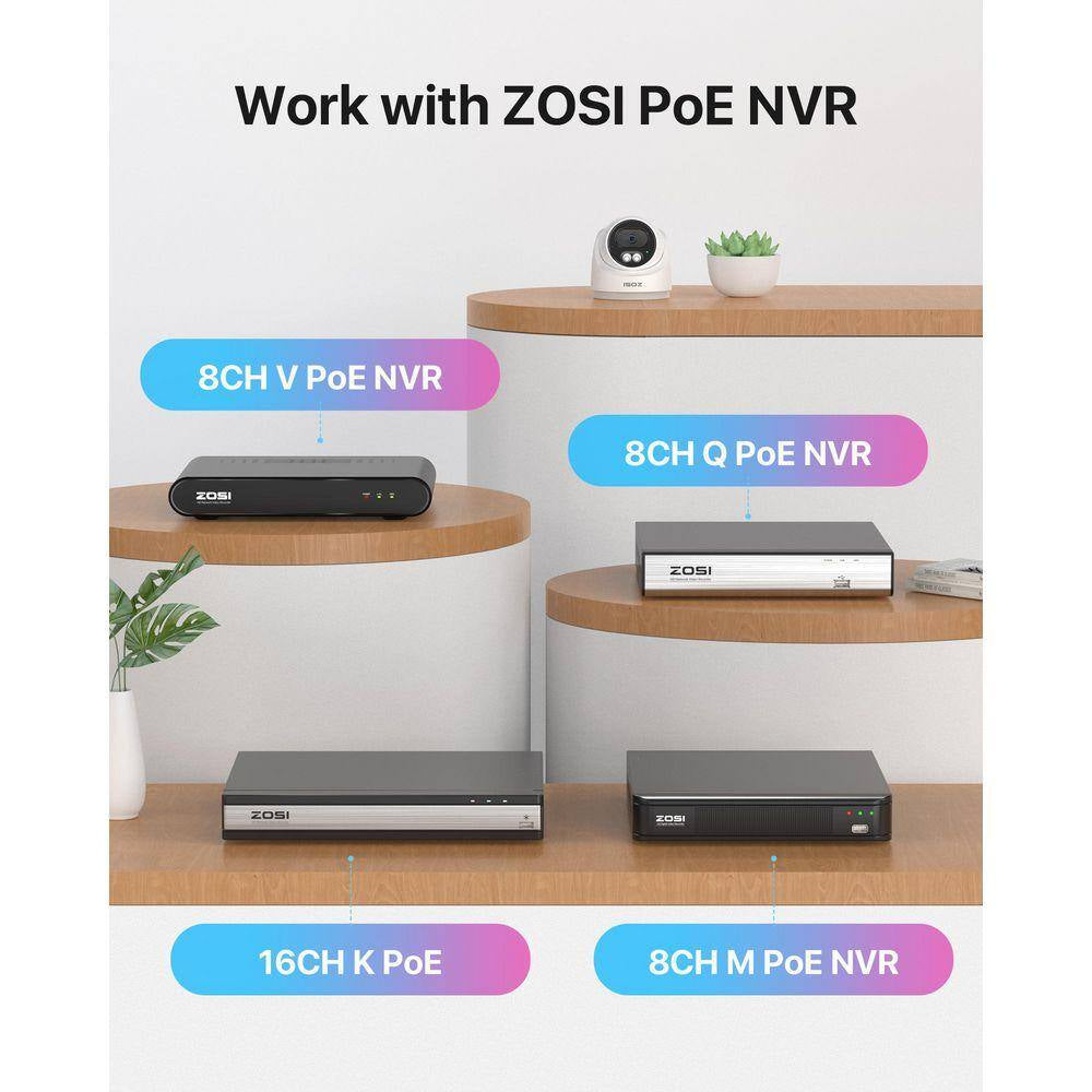 2. 5K 4MP Hardwired POE Add-On Outdoor IP Smart Home Security Camera, Only Work with ZR08HQ ZR08HN ZR16HB ZR16HK