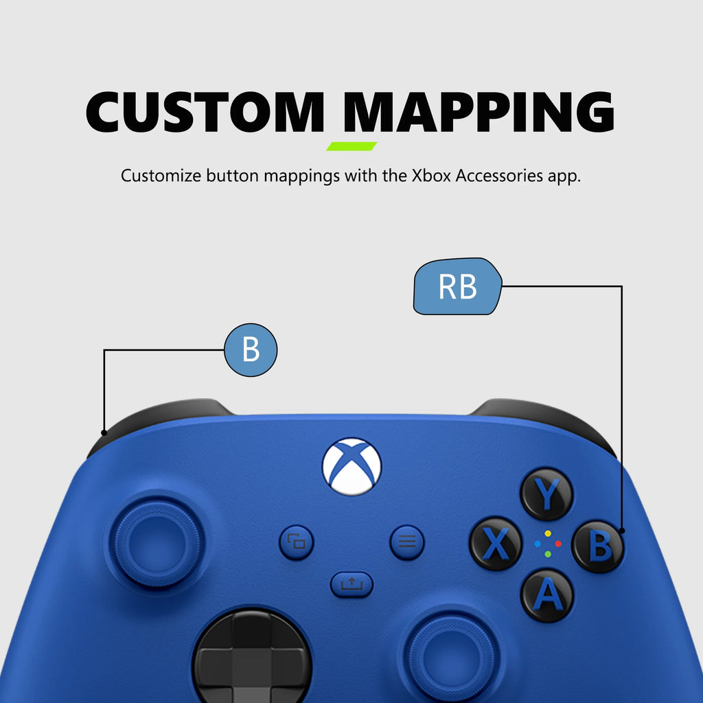 Microsoft  Wireless Controller - Shock Blue – for  Series X|S,  One, Pcs, and Cloud-Enabled Devices