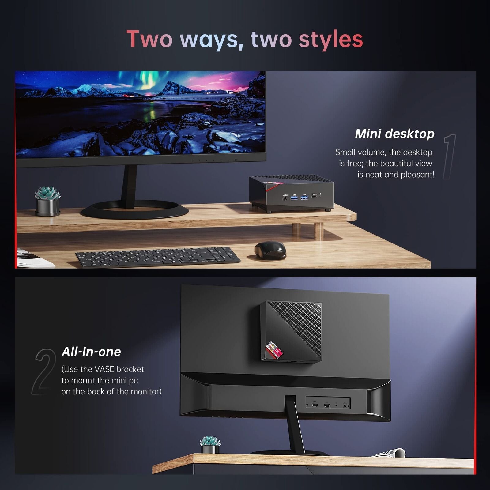 ACEMAGICIAN [Dual LAN Mini Gaming PC AMD Ryzen 7 5800U Mini PC 16GB DDR4 512G...