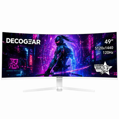 49" White Curved 5K DQHD Ultrawide Gaming Monitor