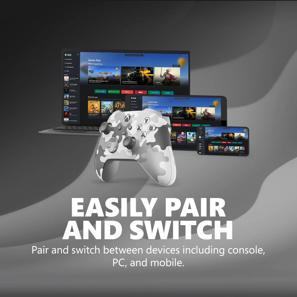 Microsoft  Wireless Controller - Arctic Camo – for  Series X|S,  One, Pcs, and Cloud-Enabled Devices