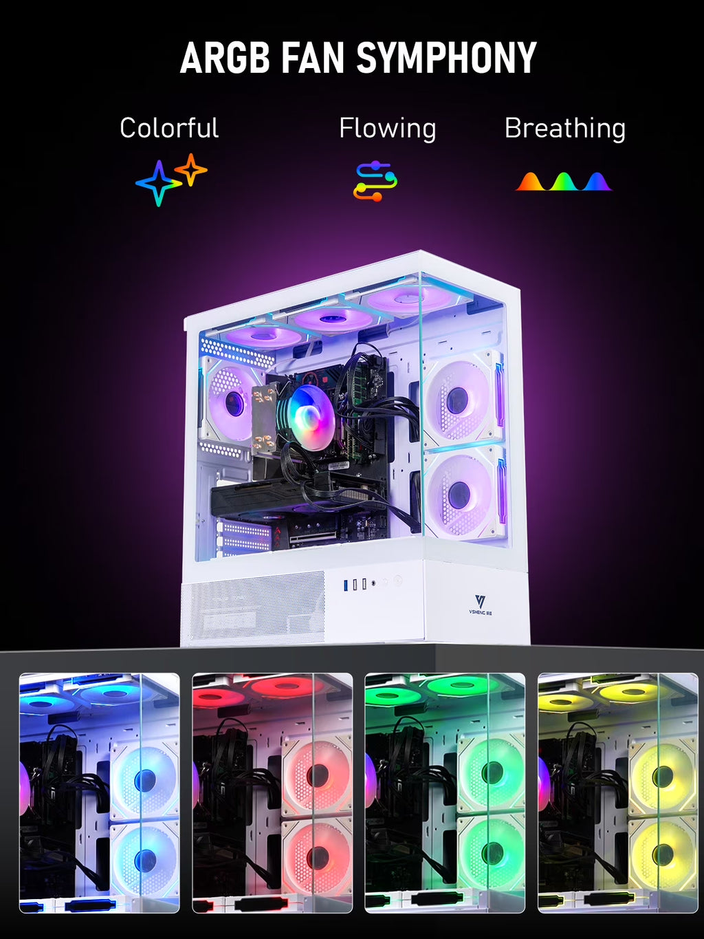 Gaming PC Computer Desktop Intel I7 Xeon E5 3.20Ghz Radeon RX580 8GB RAM 16GB SSD 512GB+HDD 1TB Wifi6 BT5.4 ARGB Fan X9 Windows 11 Gaming Computer Tower for Gamer,Streaming