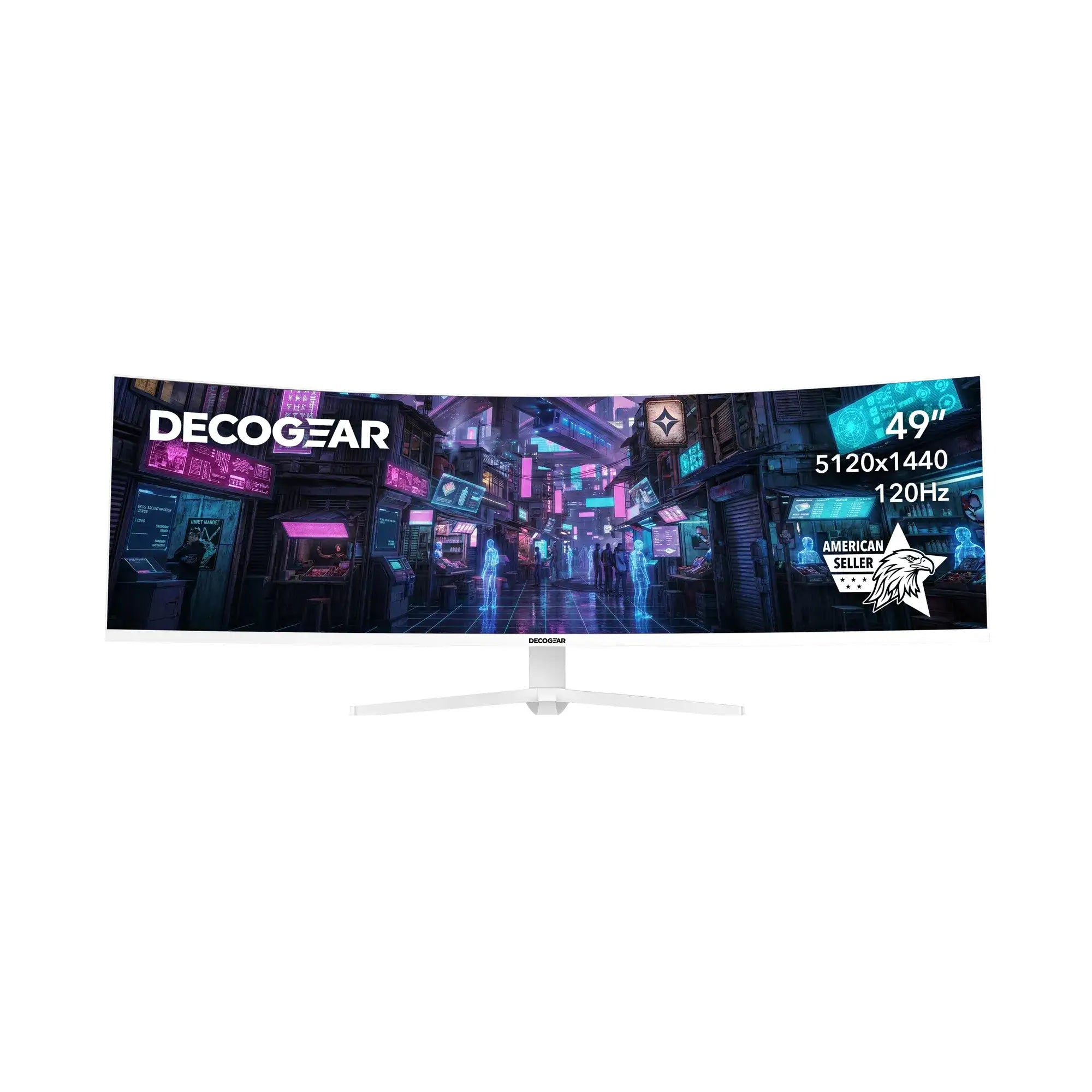 49" White Curved 5K DQHD Ultrawide Gaming Monitor