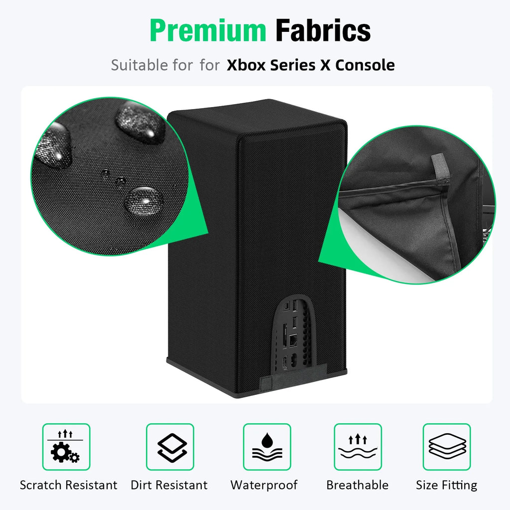 Custom Spider Console Dust Cover Case for Xbox Series X Dust Protector Water Proof for Xbox Thick Fabric Easy Access Cable Port