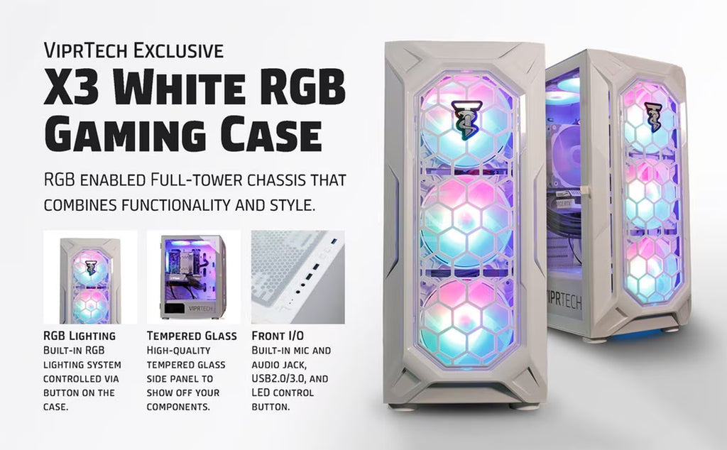 Rebel 4.0 Gaming PC - AMD Ryzen 7 (4.1Ghz), RTX 4060 8GB, 16GB DDR4, 1TB SSD, Desktop, W