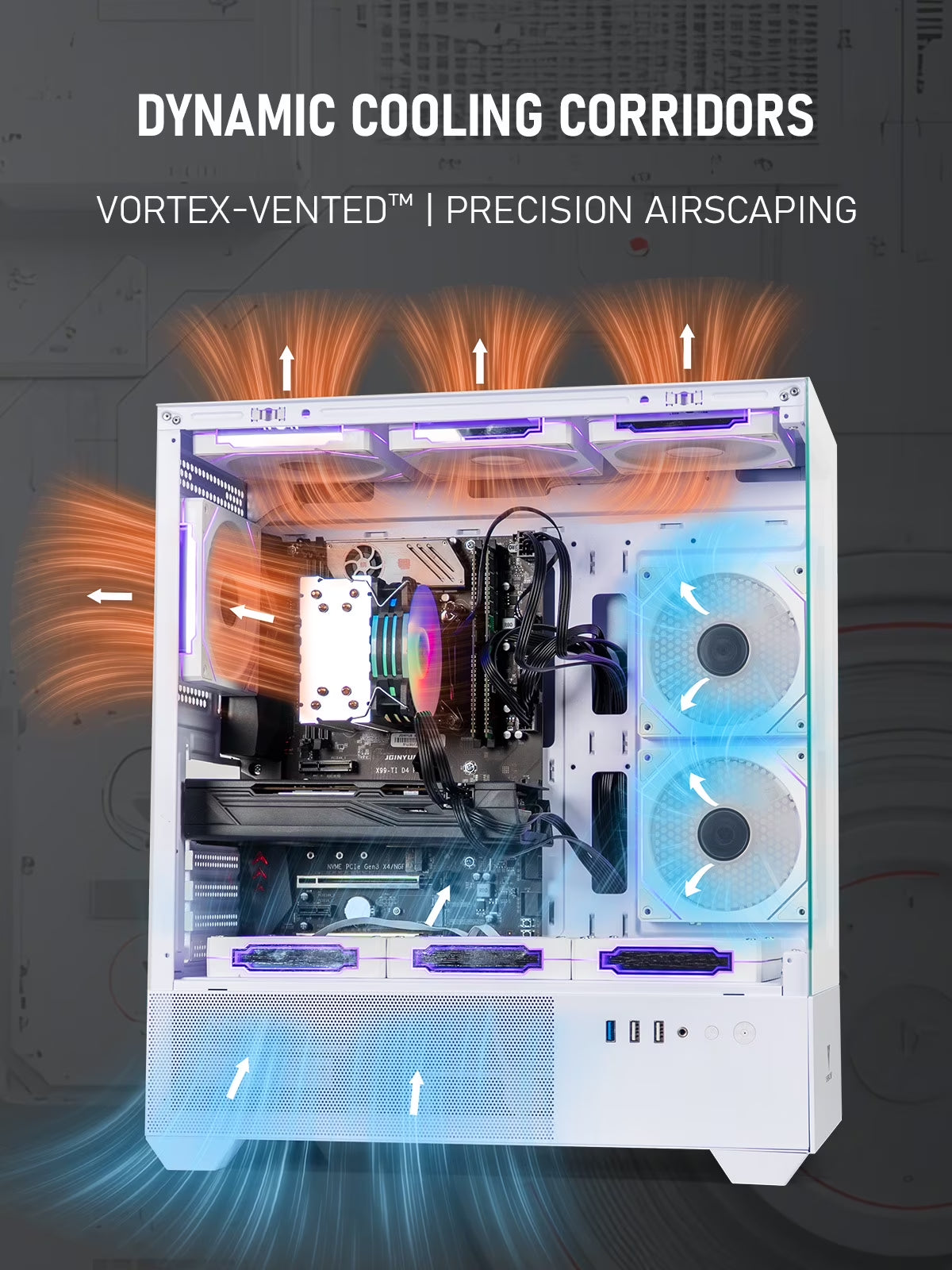 Gaming PC Computer Desktop Intel I7 Xeon E5 3.20Ghz Radeon RX580 8GB RAM 16GB SSD 512GB+HDD 1TB Wifi6 BT5.4 ARGB Fan X9 Windows 11 Gaming Computer Tower for Gamer,Streaming