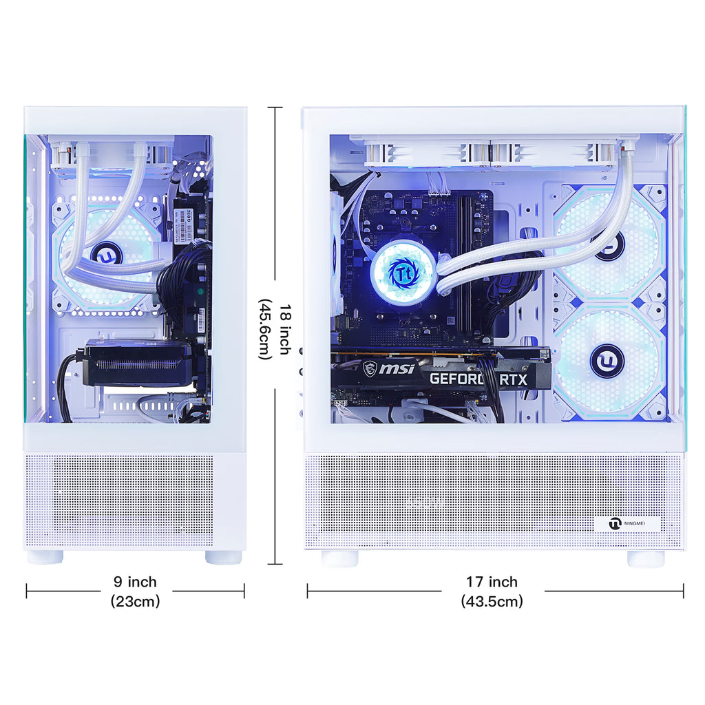 Lumishore Gaming PC AMD Ryzen 7 5700X NVIDIA RTX 5060 Ti 32GB RAM 1TB SSD Wifi PC Gaming White
