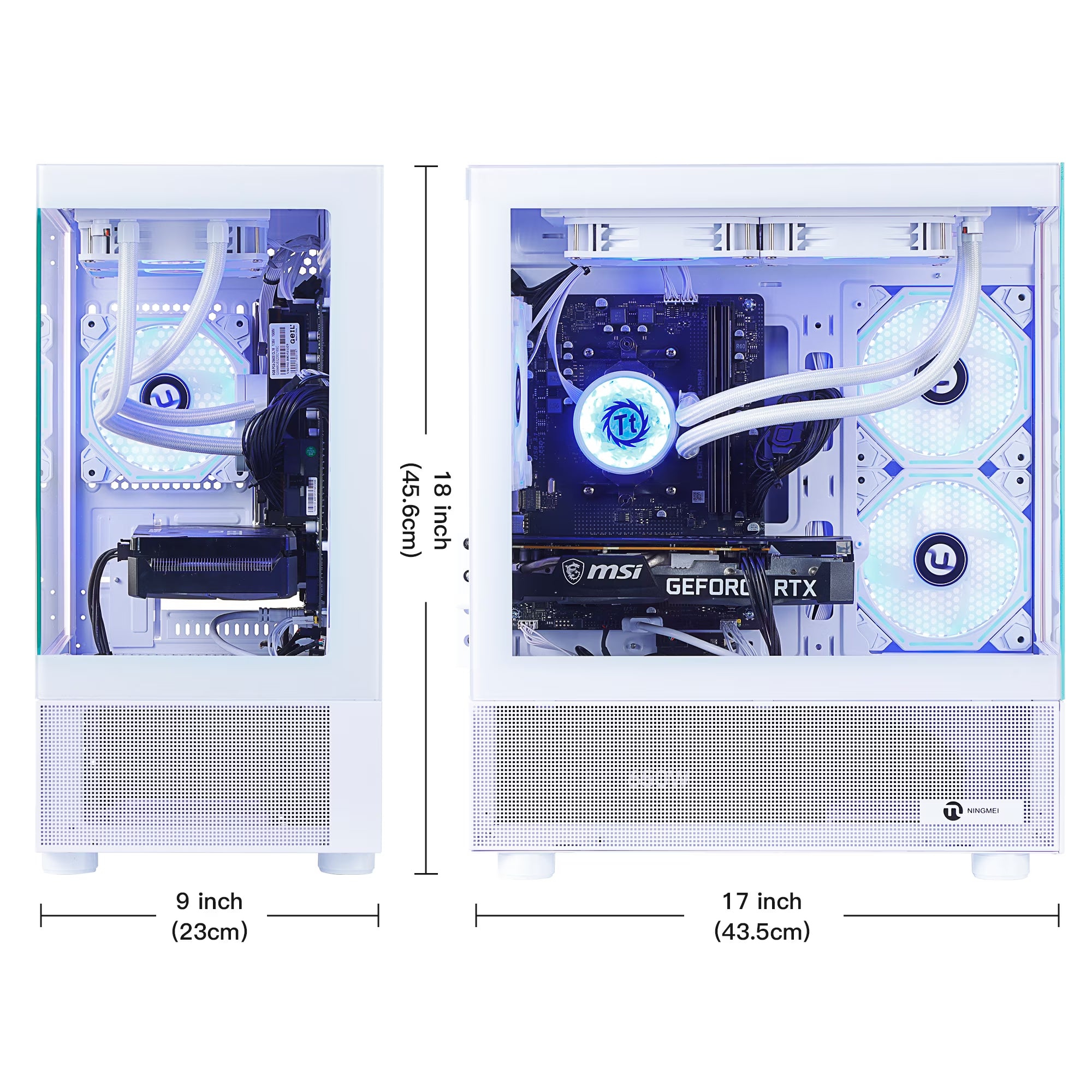 Lumishore Gaming PC AMD Ryzen 7 5700X NVIDIA RTX 5060 Ti 32GB RAM 1TB SSD Wifi PC Gaming White